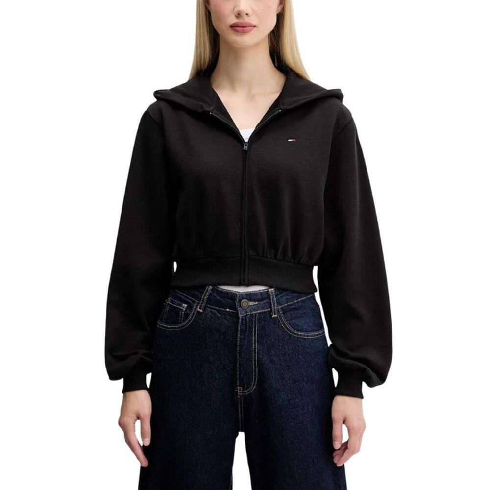 Tommy Hilfiger Jeans Black Recycled Cotton Women's Hoodie